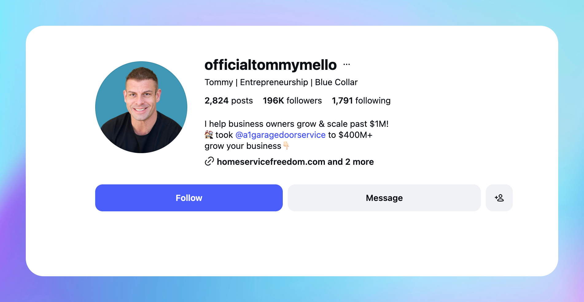 Five months later: 196K. A gain of 42,000 followers.