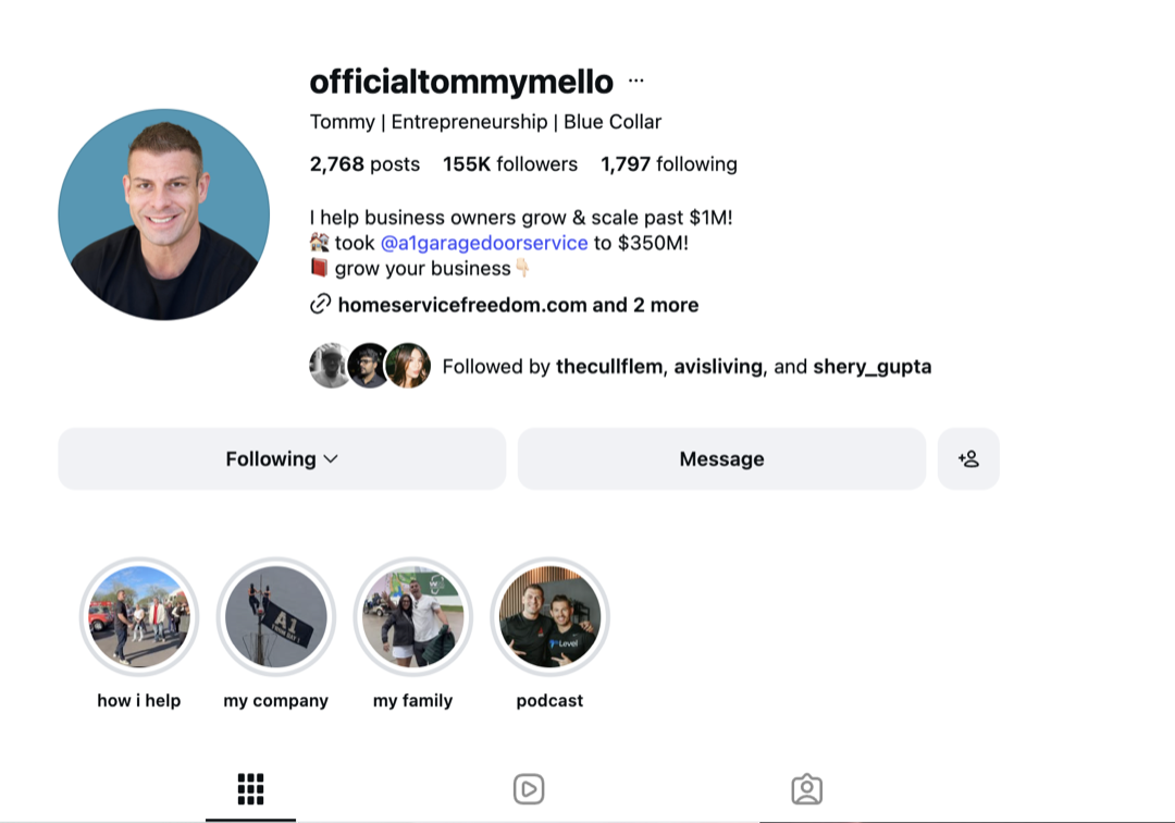 The account at 155K followers — March 2026.
